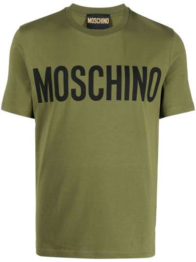 Moschino Logo-print Short-sleeve T-shirt In Green