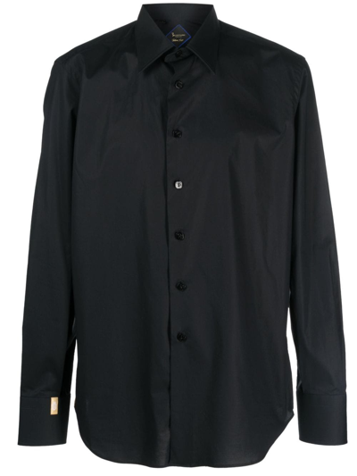 Billionaire Embroidered-logo Shirt In Black