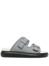 Alexander Mcqueen Hybrid Double-strap Sandals In Grey