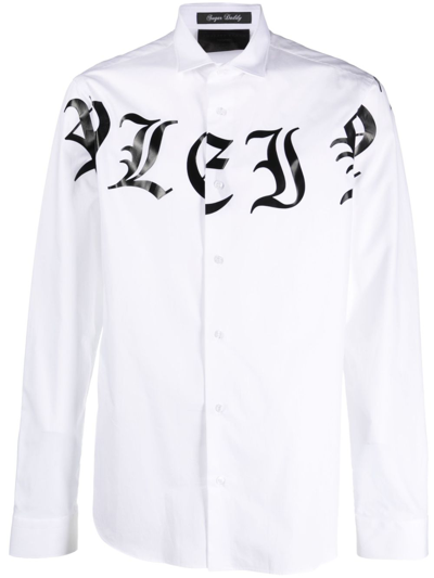 Philipp Plein Sugar Daddy Logo-print Shirt In White