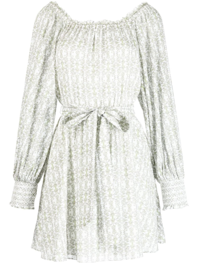 Alice And Olivia Mary Off-shoulder Minidress In White