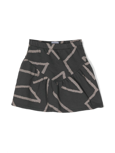 Bobo Choses Kids' Graphic-print Organic-cotton Skirt In Grey