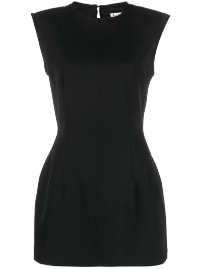Acne Studios Mini Dress Woman Black In Cotton In 900 Black