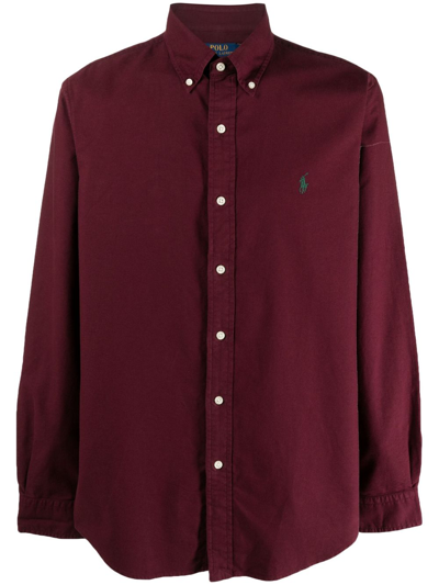 Polo Ralph Lauren Polo Pony-embroidered Cotton Shirt In Red