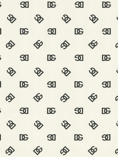 Dolce & Gabbana Monogram Logo-print Wallpaper In White