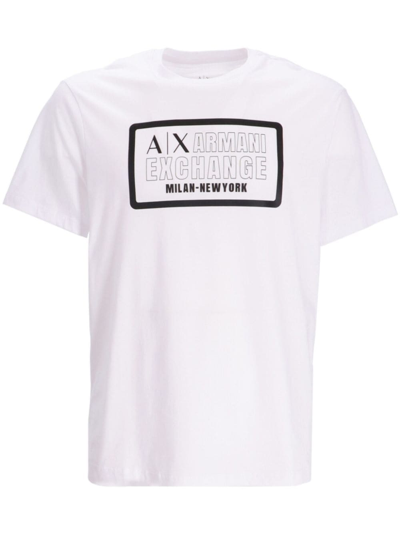 Armani Exchange Logo-print Cotton T-shirt In White