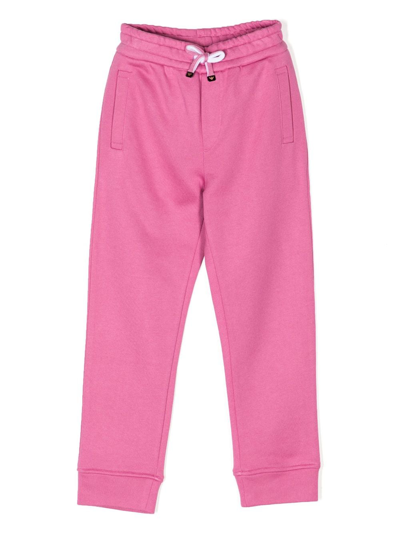 Emporio Armani Kids' Logo-print Drawstring Track Pants In Pink