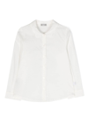 Il Gufo Ruffled-collar Poplin Shirt In White