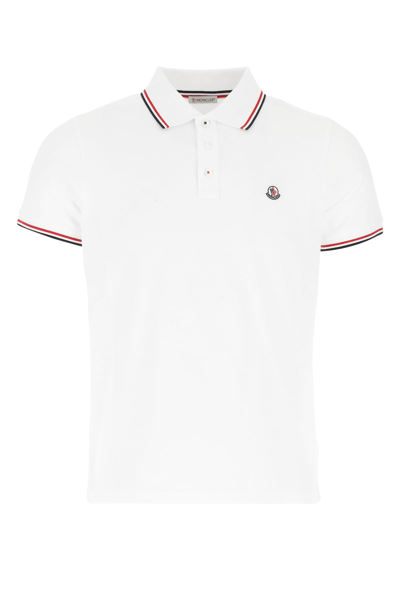 Moncler Logo Polo Shirt Male White