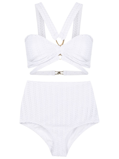 Amir Slama V-neck Stretch Bikini In White