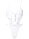 AMIR SLAMA OPEN-KNIT CUT-OUT ONE-PIECE