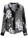 AMIR SLAMA FLORAL-PRINT SILK SHIRT