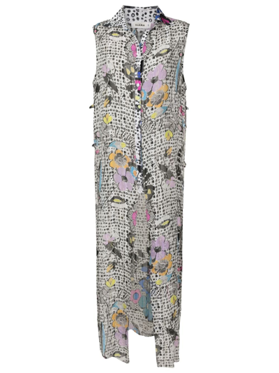 Amir Slama Graphic-print Sleeveless Dress In Multicolour