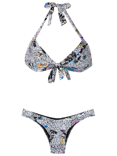 Amir Slama Graphic-print Bikini Set In Multicolour