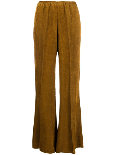 Forte Forte Corduroy Pressed-crease Trousers In Brown