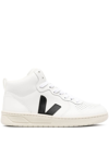 VEJA V-10 HIGH-TOP LEATHER SNEAKERS