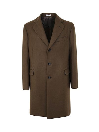 Boglioli Single Breasted Coat In Brown