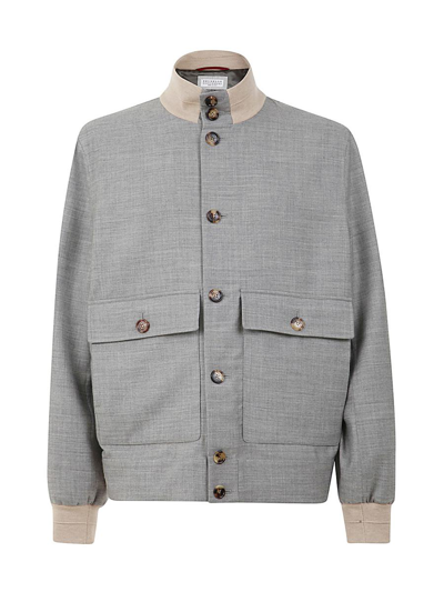 BRUNELLO CUCINELLI BRUNELLO CUCINELLI CASHMERE DOUBLE BOMBER JACKET CLOTHING