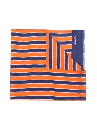 Church's Striped Linen Scarf In Multicolour