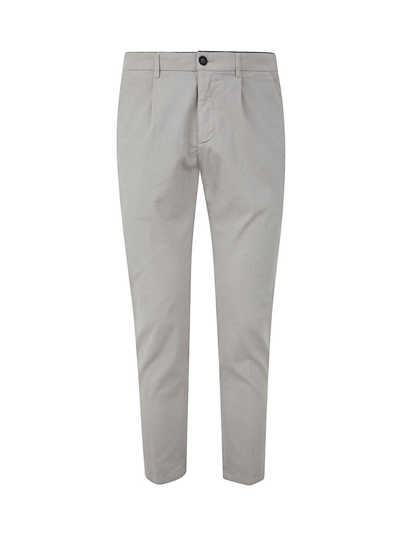 Department Five Department 5 Prince Chinos Trouserswith Pences In Velvet Clothing In White