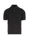 Drumohr Lapel Short-sleeved Polo Shirt In Blue