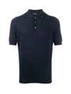 Drumohr Lapel Short-sleeved Polo Shirt In Black