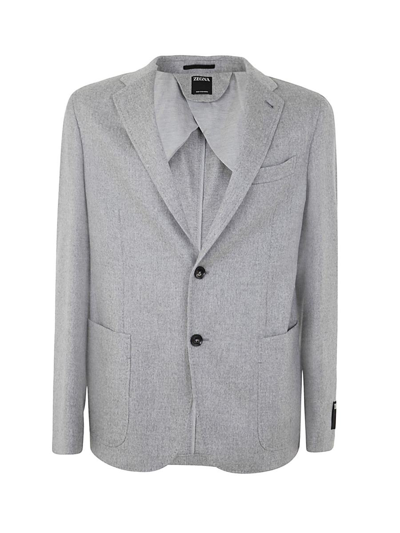 Ermenegildo Zegna Cashmere Shirt Jacket In Grey