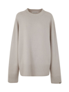 Extreme Cashmere Oversized Roundneck Cashmere Pullover In White