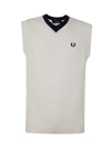 FRED PERRY FRED PERRY FP V-NECK KNITTED TANK TOP CLOTHING