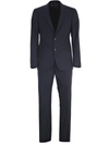 Giorgio Armani Manhattan Line Pinstriped Virgin-wool Single-breasted Suit In 919 Aviation Blue