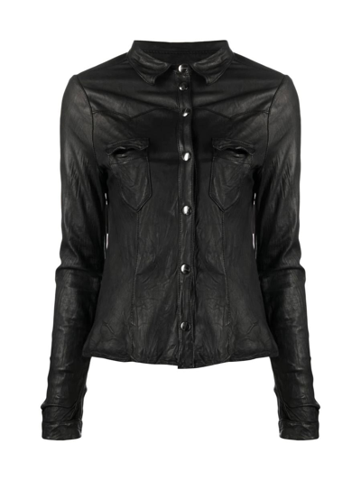 Giorgio.brato Leather Shirt Clothing In Black