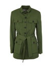 Golden Goose Light Wool Jacket In Green
