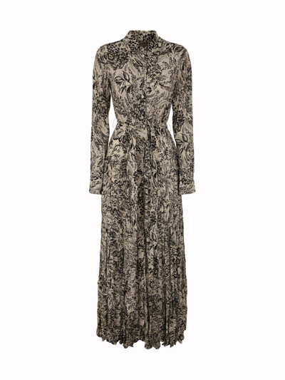 Golden Goose Journey Viscose Long Dress In White,black