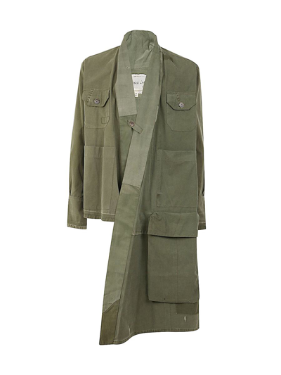 Greg Lauren Army Linen Split Clothing In Green