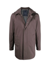 Herno Men's Carcoat Gore With Detachable Hood In Brown