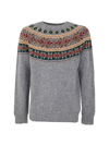 Howlin' Fragments Of Light Round Neck Jacquard Jumper In Grey