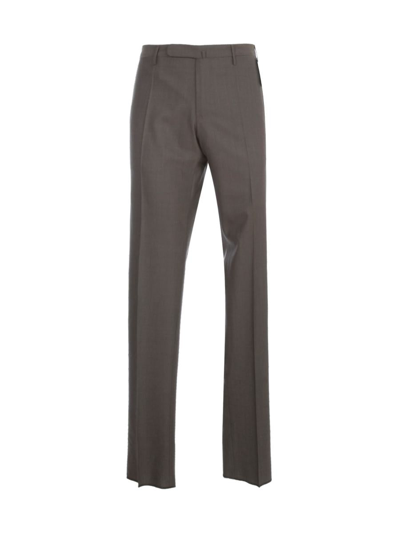 Incotex Slim Fit Micro Houndstooth Printed Pants Clothing In Brown
