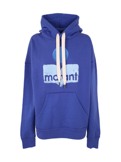 Isabel Marant Étoile Mansel Logo Hoodie In Blue