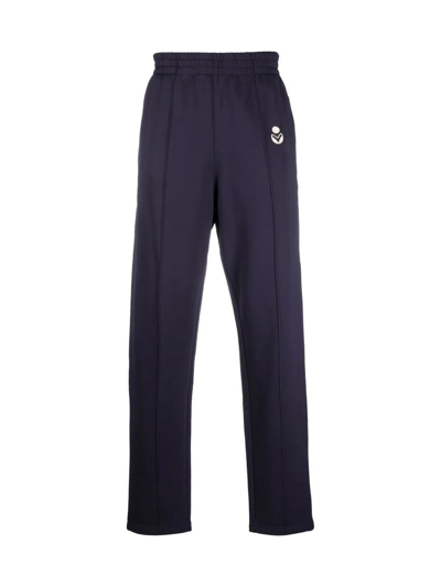 Isabel Marant Logo Embroidered Jogging Trousers In Blue