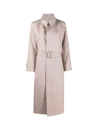 Issey Miyake Crisp Belted Trench Coat In Brown