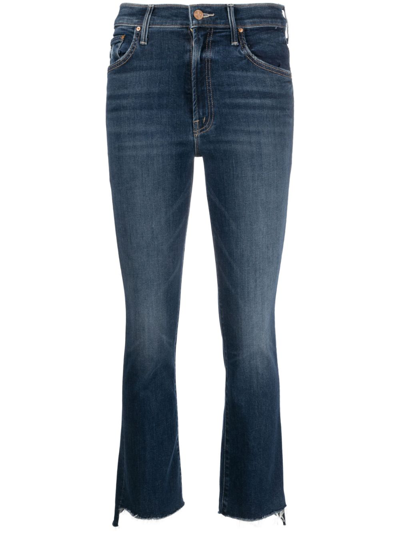 Mother The Insider Cropped Jeans In Blue