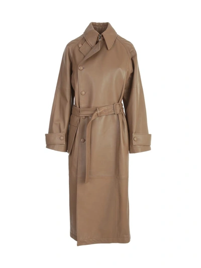 Joseph Stafford Trench Coat Clothing In Brown