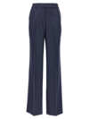 Kiton Virgin Wool Straight-leg Trousers In Blue