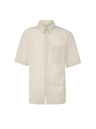 Lemaire Regular Collar S/s Shirt In White
