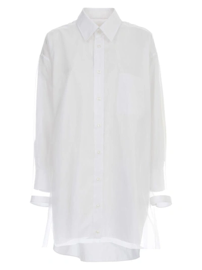 Maison Margiela Poplin Cotton Dress Clothing In White