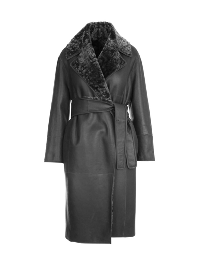Max Mara Bronte Reversible Fur Coat Clothing In Brown