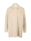 Max Mara Beige Tedesco Single-breasted Coat In White