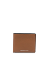 Michael Kors Textured Bi-fold Wallet With Cardholder Slot In Brown