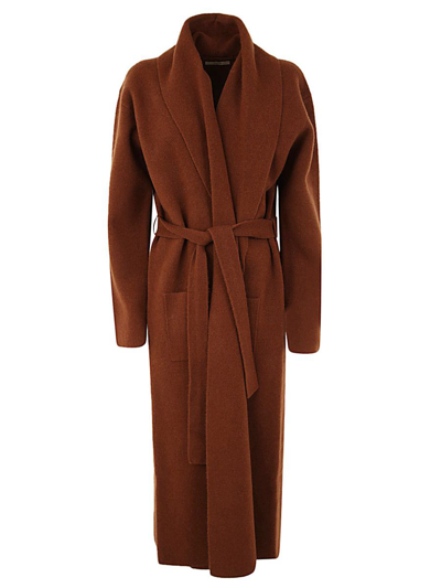 Nuur Boiled Coat Clothing In Brown