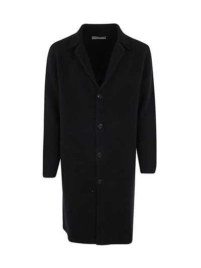 Original Vintage Style Felted Knitted Coat In Black